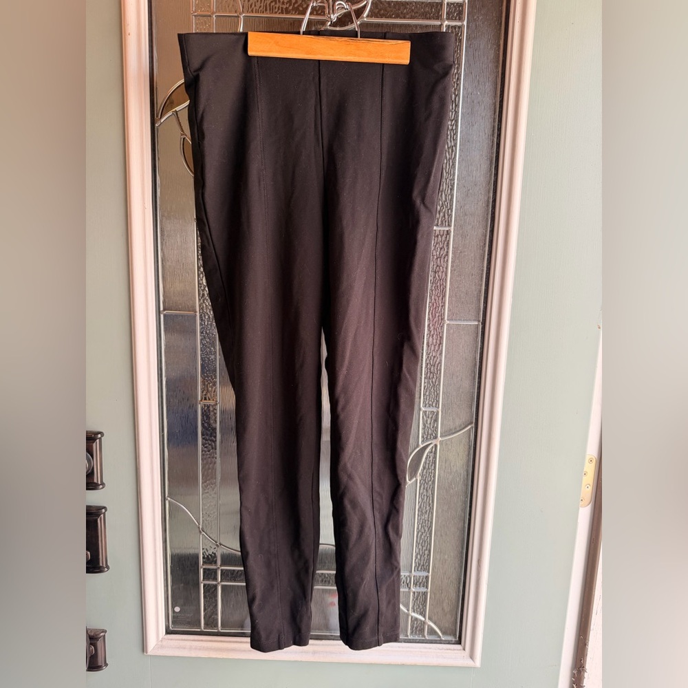 Time & Tru pleated black leggings dress pants large